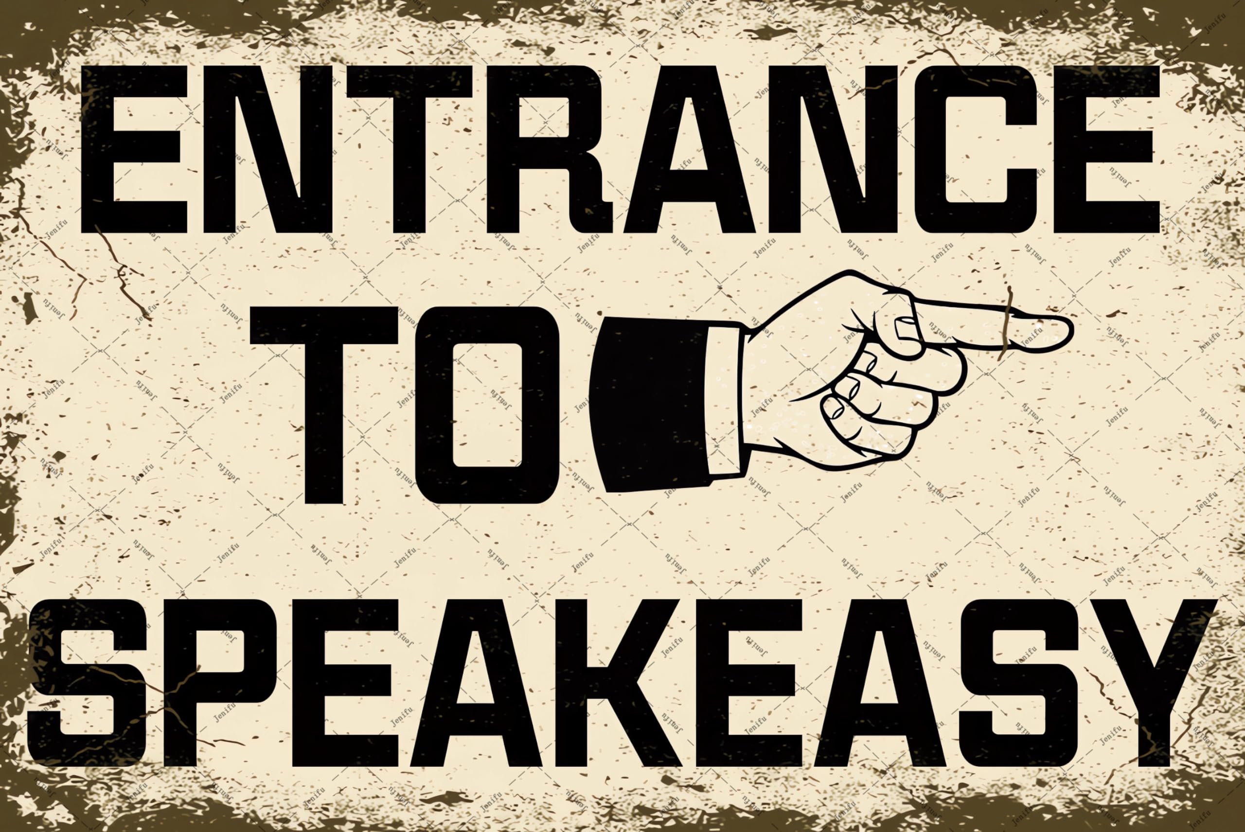 Jenifu Entrance To Speakeasy Vintage Metal Tin Sign Retro Speakeasy Poster Speak Easy Wall Decor Prohibition Sign For Bar Pub Coffee Cafe Restaurant