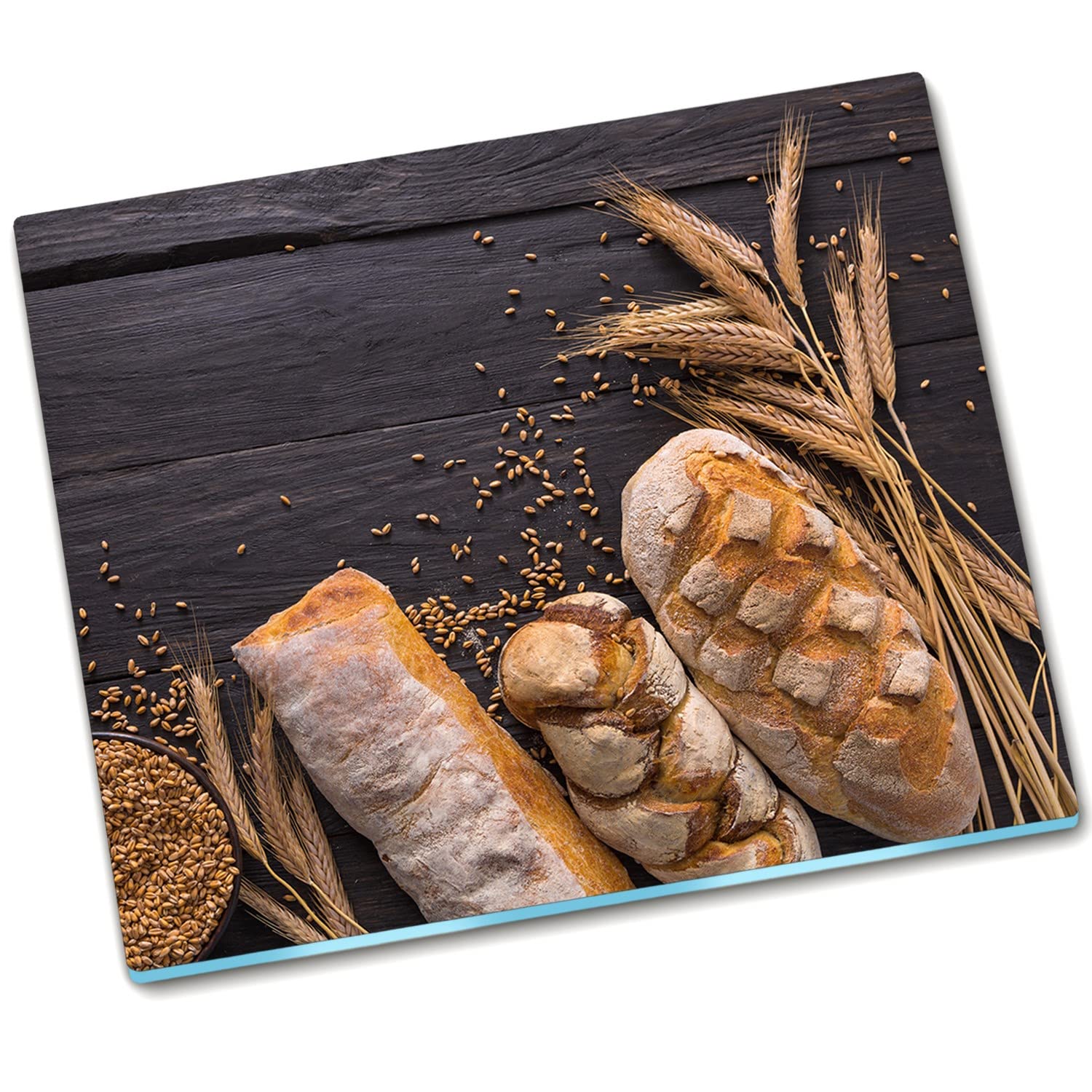 Cuisine de cuisine en verre trempé 60x52 cm ambiance bois scandinave