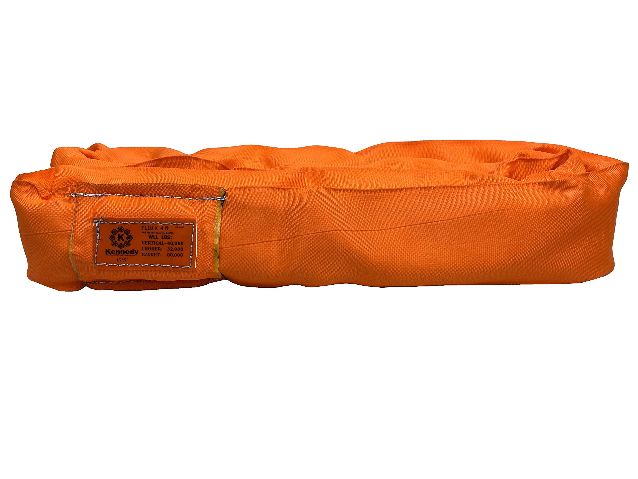 Power Lift PL10x12' Orange Polyester Round Sling (40,000 lb. Vertical Capacity)| Various Sizes in Listing | Kennedy Wire Rope & Sling Co. | Proudly