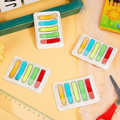 Miniatura 3 de Teling 2000 unidades de banderas de flecha pestañas firmar aquí pestañas 5 colores flecha pegatinas banderas banderas notas con dispensador fácil de