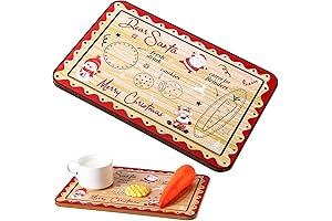 Chic Rectangular Santa Cookie Plate Christmas Decoration