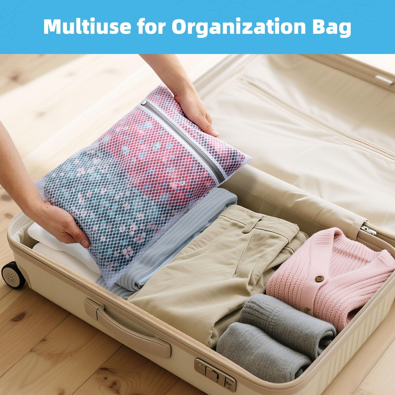 Honeycomb Mesh Laundry Bags - Protect Delicates -6 Honeycomb Mesh Laundry Bags - Protect Delicates -6