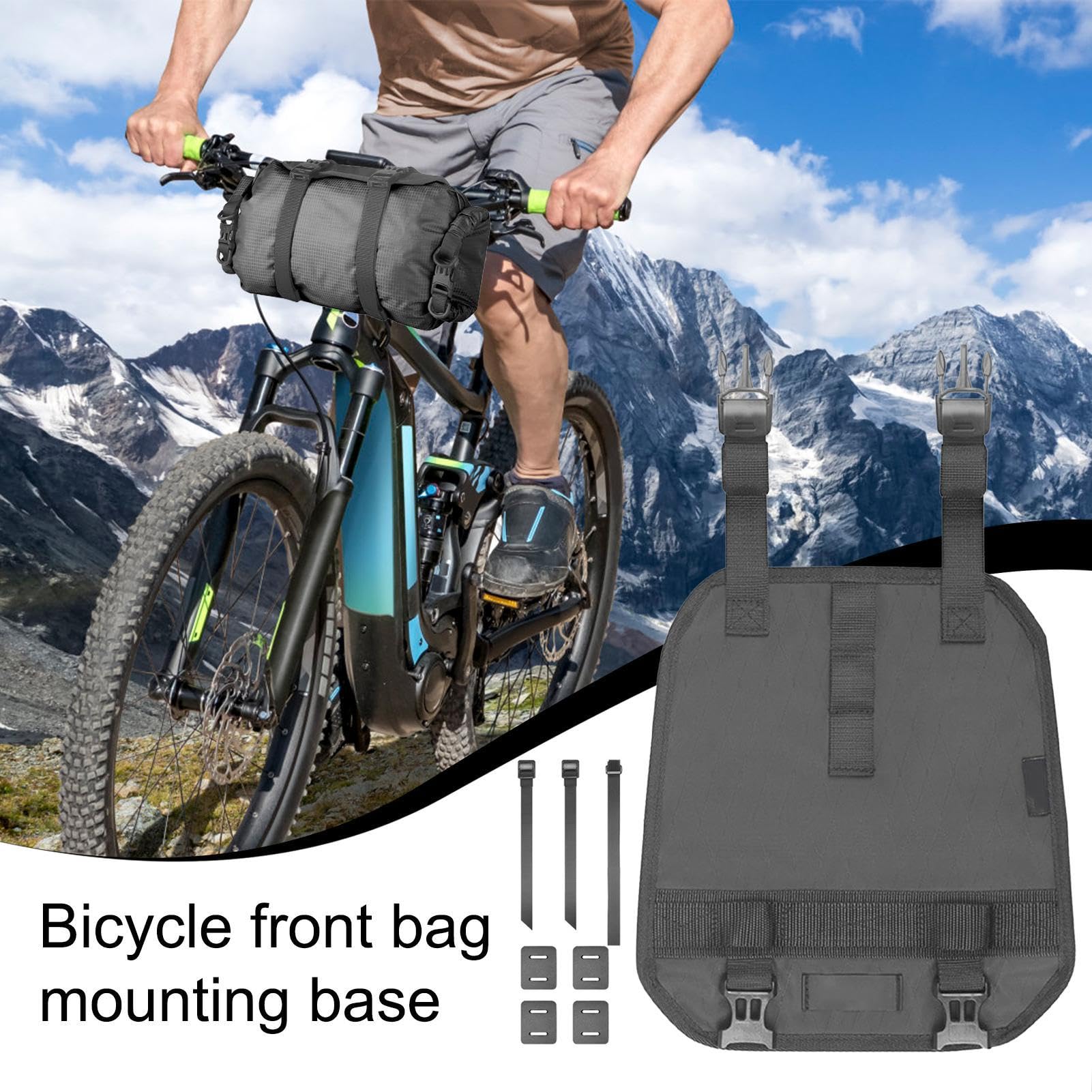 Sangles de bagages de guidon | Sangles de vélo réglables | Sangles de | chargement de vélo | Multifonctionnel Sangle de transport de guidon de vélo Sangles de bagage coussinets souples Accessoires