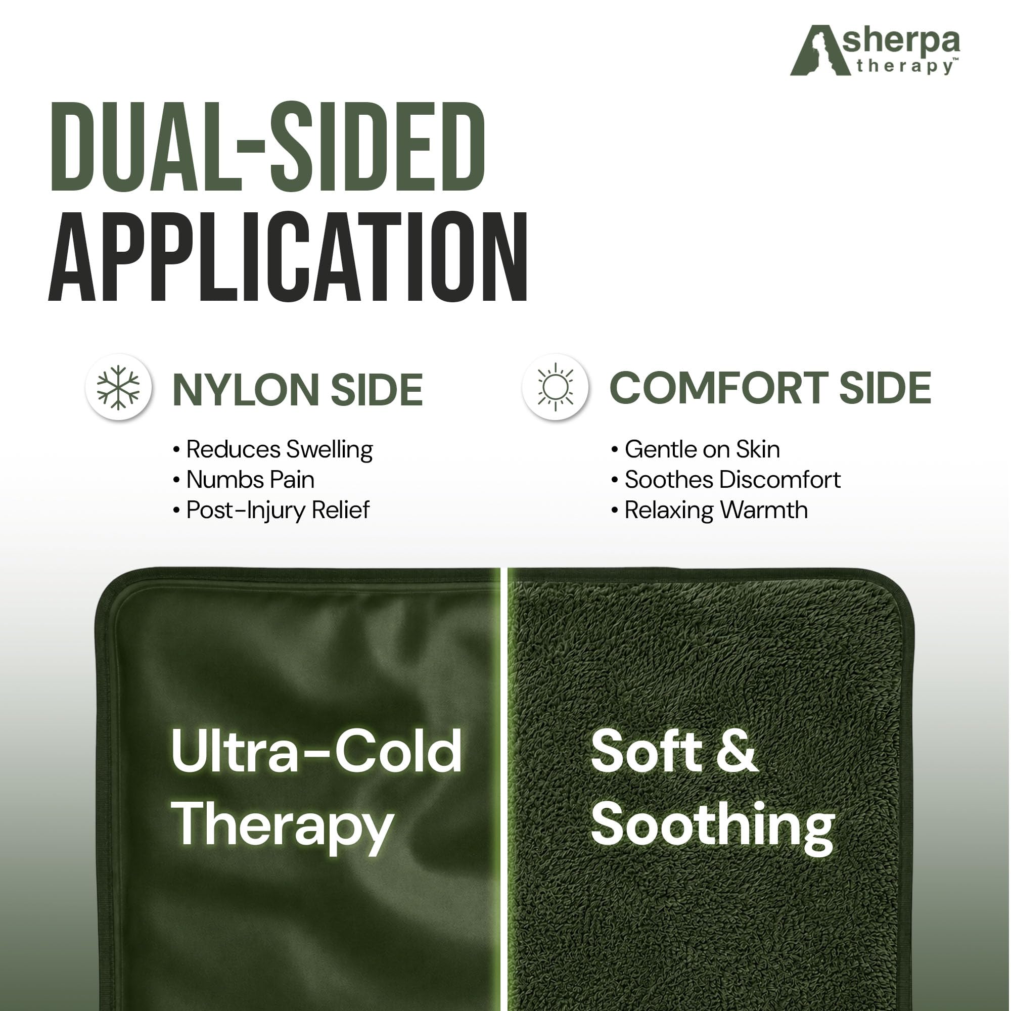 Paquetes de hielo grandes reutilizables para lesiones – Paquetes calientes y fríos de gel suave para lesiones, cadera, hombro, alivio del dolor de espalda – 11.5 x 14.5 pulgadas – Verde