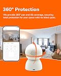 SensForge 2.5K Caméra de sécurité intérieure Pan-Tilt Lite, 360° Double bande WiFi Caméra pour la maison, gratuit AI Humain & Détection des animaux, 2-Day Nuage + Parler en deux temps, optionnel AI + Amélioration du stockage