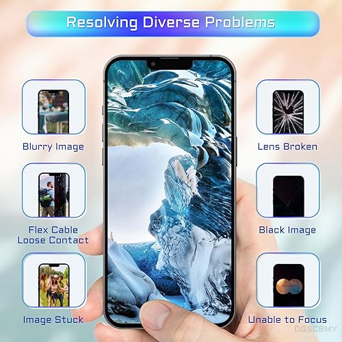 Miniatura 4 de Para iPhone 13 Pro Max Frente Frente Cámara Reemplazo Nueva Cámara Frontal OEM 12MP Módulo de Lente Transmisor Receptor Luz Reparación Kit de