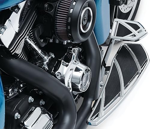 Miniatura 3 de Kuryakyn 5748 Phantom Pastillas de pedal de freno para motocicletas Harley-Davidson, goma EPDM premium e instalación de 1 perno, cromadas