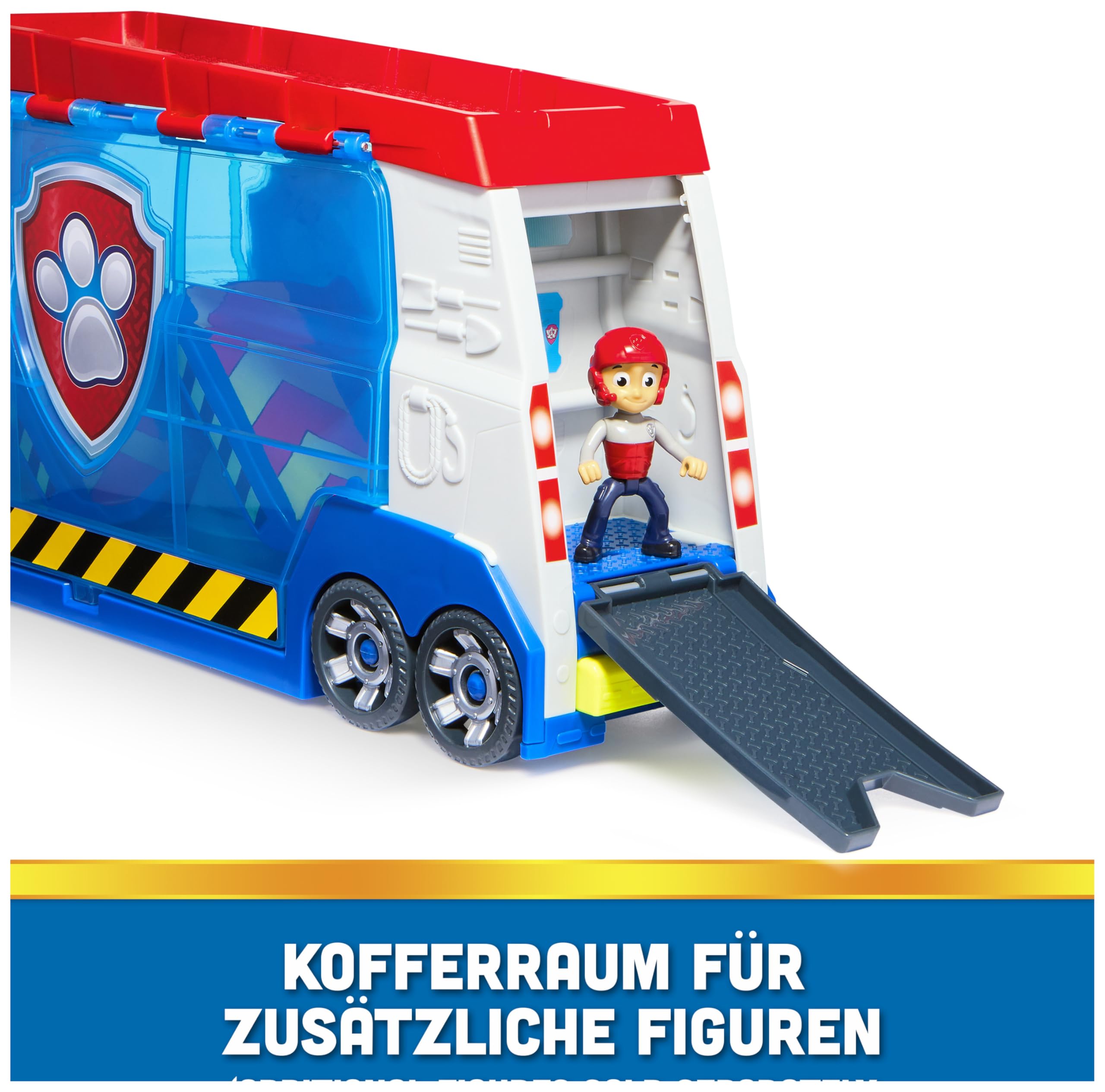 PAW PATROL Launch'n Rescue Patroller Teamfahrzeug 55,8 cm mit Ryder-Figur und Quad-Basisfahrzeug