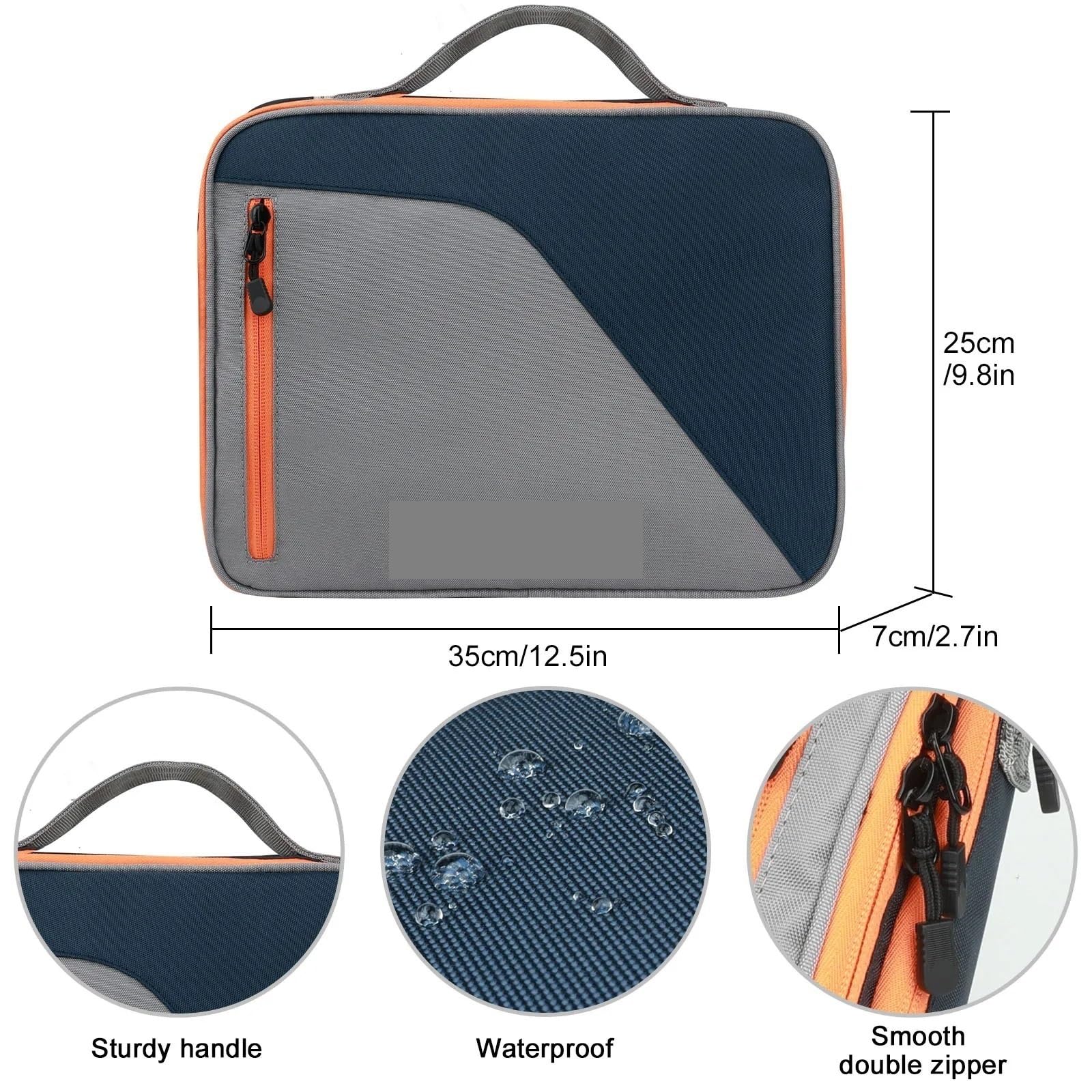 Bolsa Organizadora De Cables 2 Fundas Organizadoras De Cables Electrónicos Doble Capa 11,6 Pulgadas, Estuche Portátil For Discos Duros, Y Cargadores para Cable De Datos(Black)