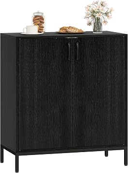 HOMCOM Sideboard for Living Room with 2 Doors Raised Base 80 x 40 x 90 cm