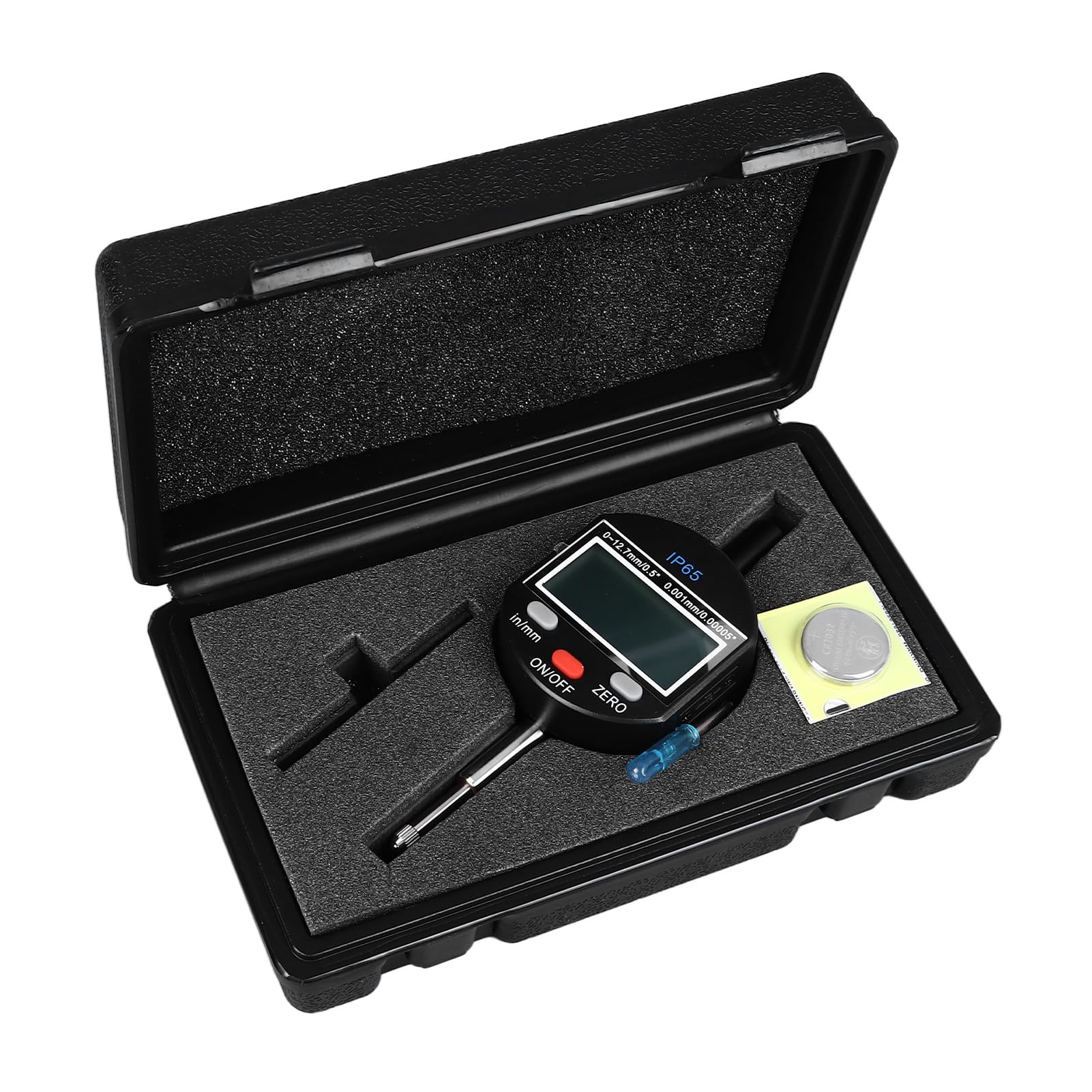 Indicador Digital Gasible Electrónico de Diario Herramienta de Medición de Alta Precisión IP65 Impermeable 0‑12.7 Mm Rango de 0.001 Mm Resolución