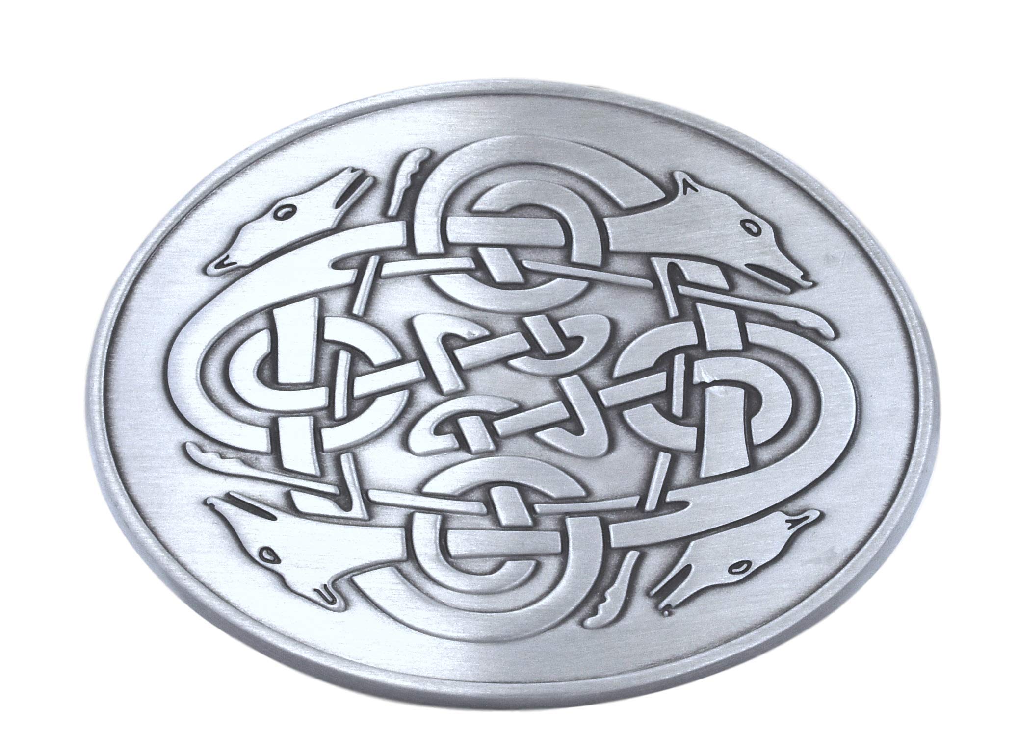 Lee River Goods Co - Men's Snap-On Belt Buckle - Oval Hounds