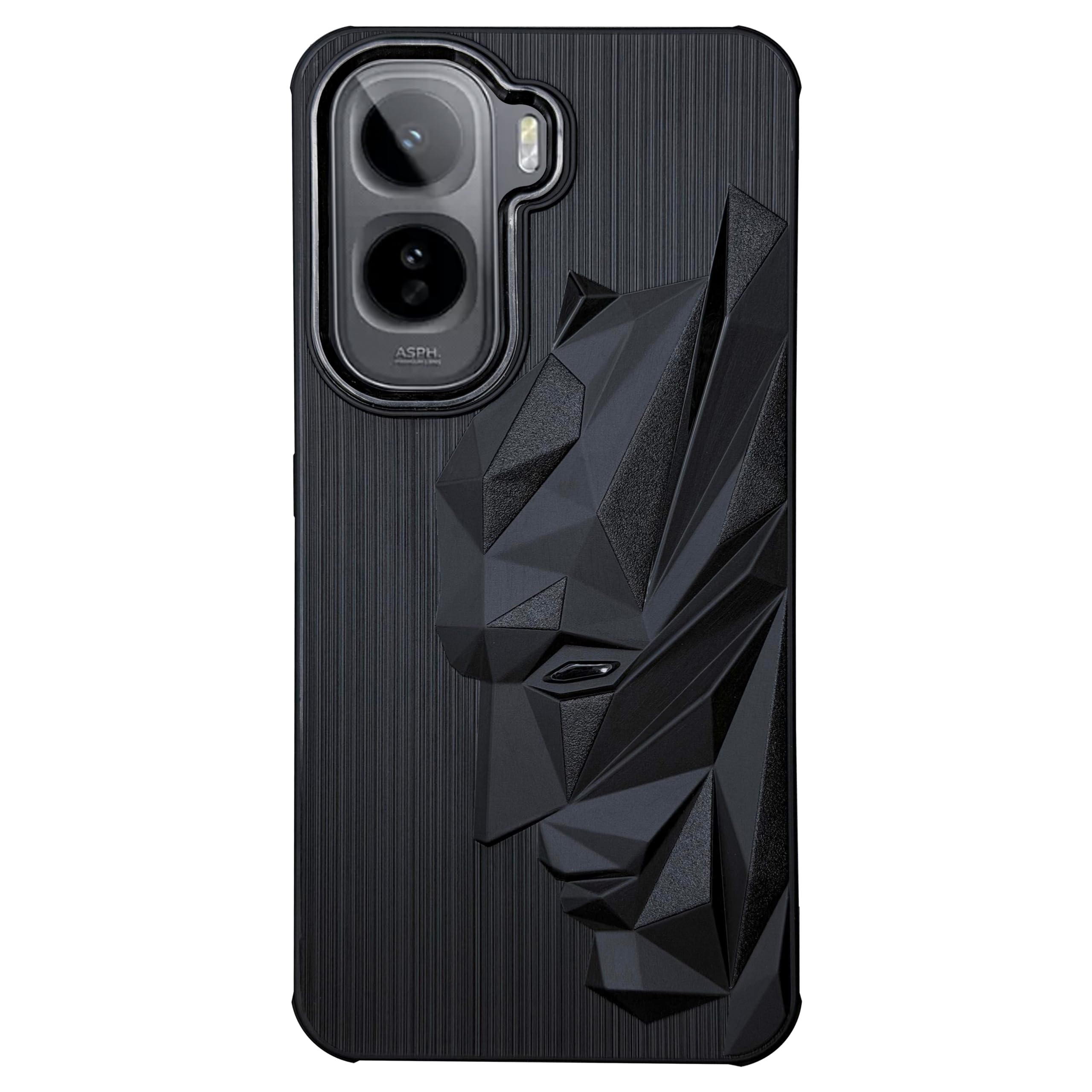 NIUKIN Soft Mobile Case for Vivo T5 Pro 5G | 3D Engraved Design | Shockproof Scratch Proof Cover | Black-image-39