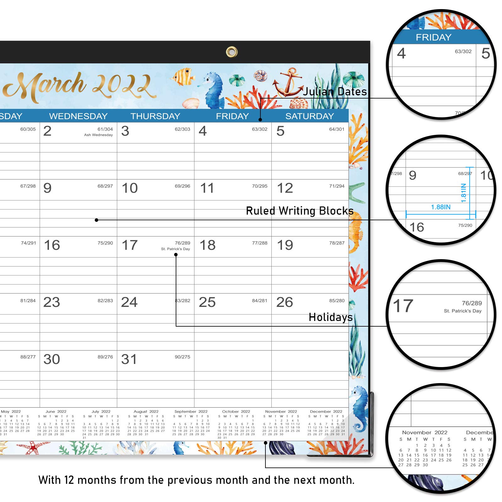 2022 Desk Calendar Yearly Desk Calendar 2022, Desk/Wall Monthly