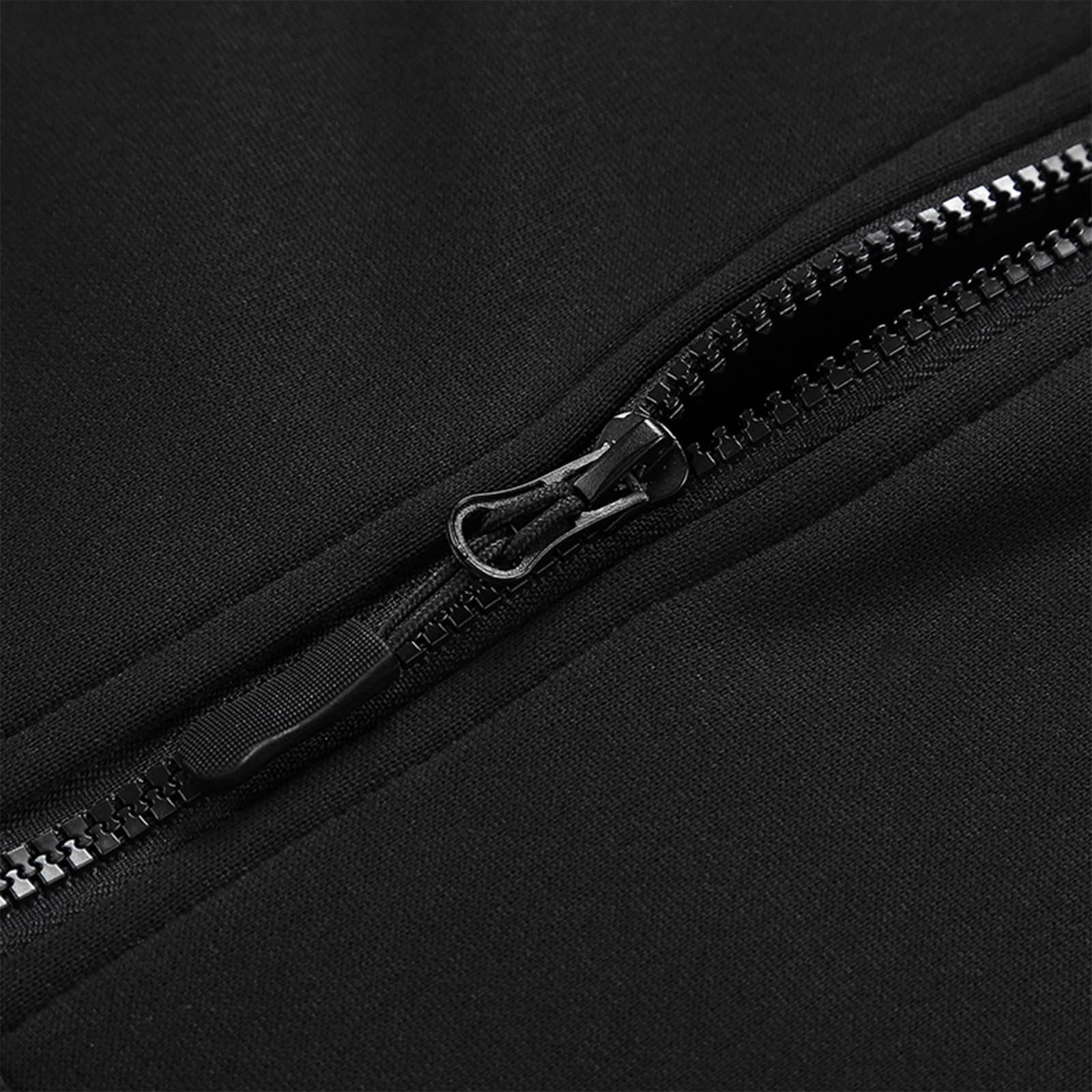 Blouson Chauffant Hommes 17 Zones Sans Batterie Manches Longues Capuche Zip Pocket