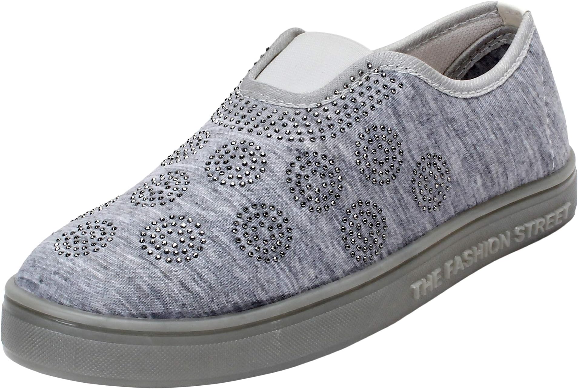 AUTHENTIC VOGUE Women's Fashionable Trendy Branded Casual Sneakers Shoe Slip On- Grey Colour