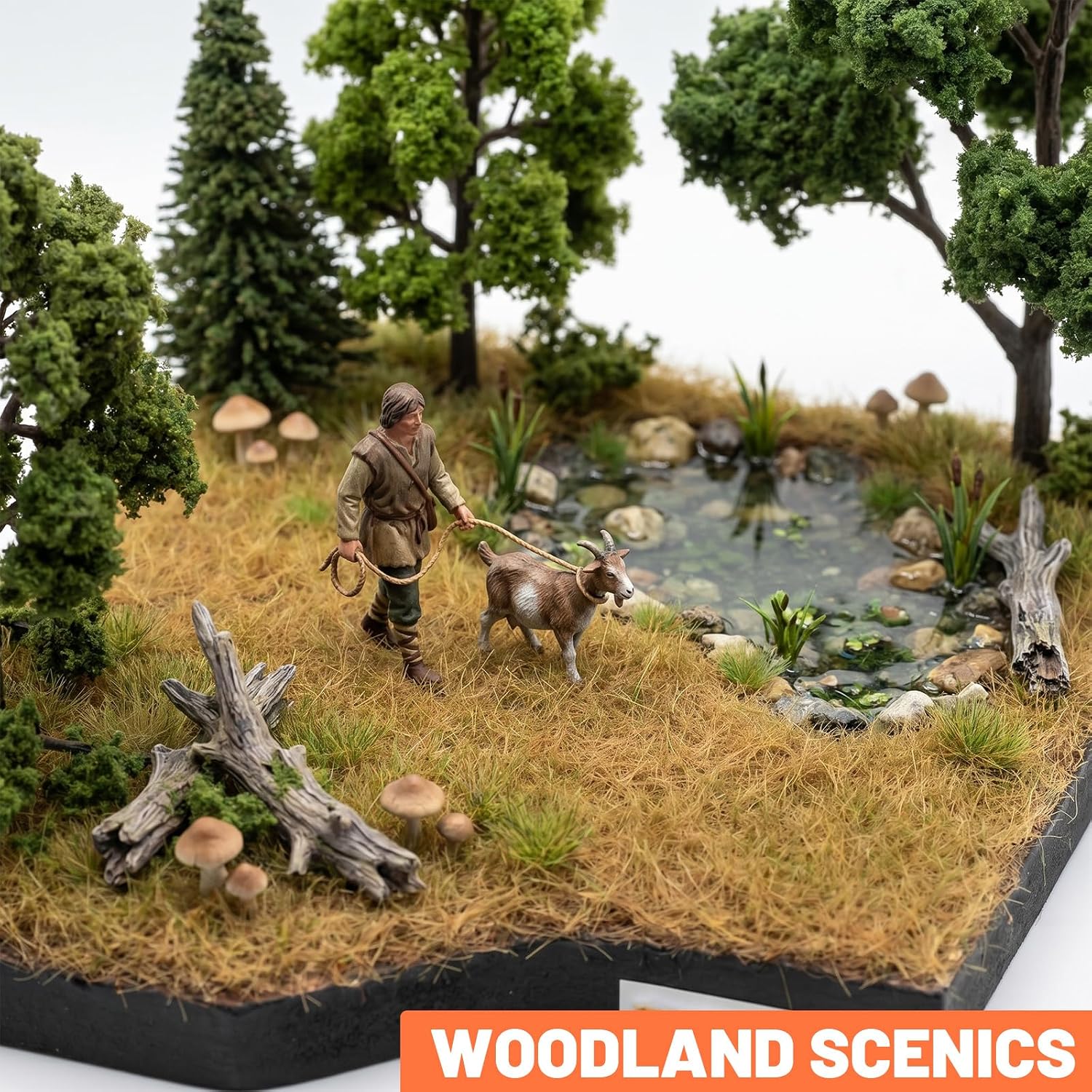 LLOUSSAK Simulation Grass Woodland Scenics, Sand Diorama Grass, Model Miniature Static Grasses, Artificial Grasses for Train Landscape Railroad Scenery Diorama Supplies