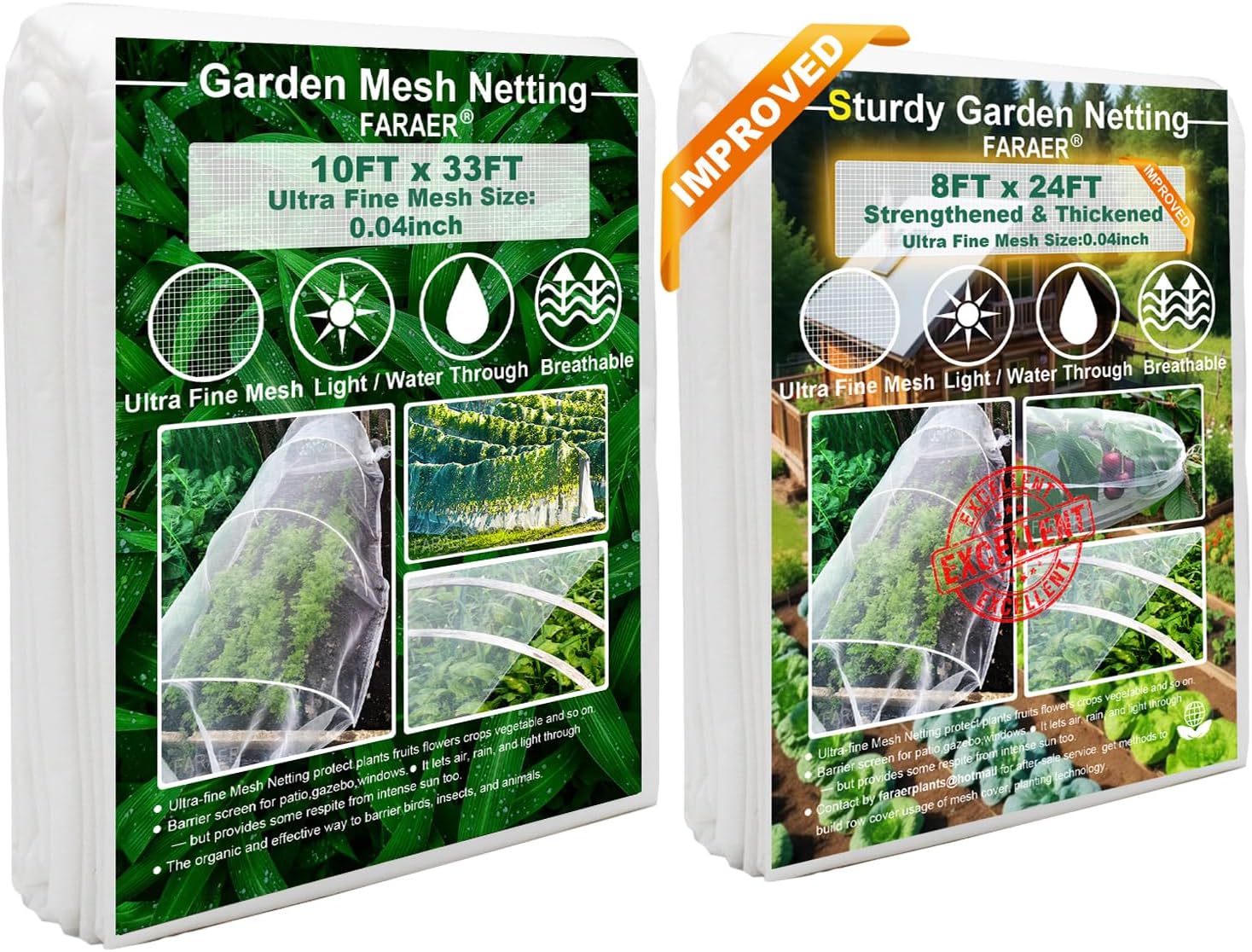 Garden Netting Ultra Fine Mesh Protection Netting for Vegetable Plants Fruits Flowers Crops Greenhouse Row Cover Raised Bed Barrier Screen Protection Net Cover