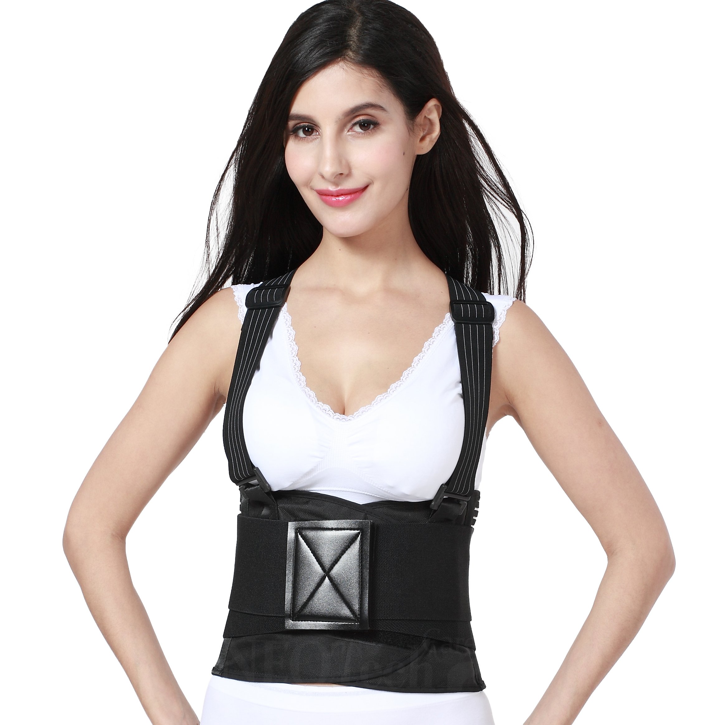 back support with suspenders