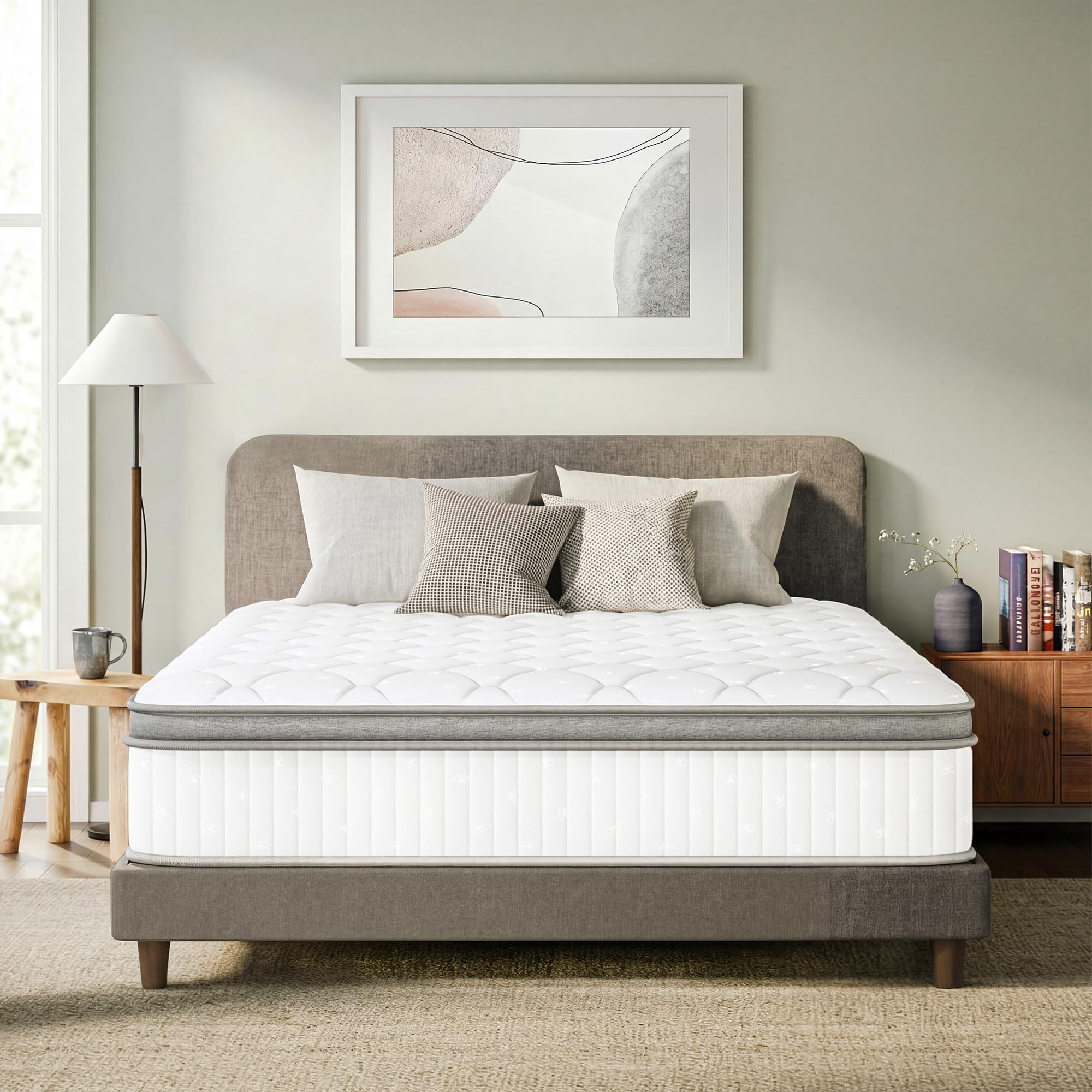 GAESTE Queen Mattress in a Box, 12 Inch Hybrid Mattress