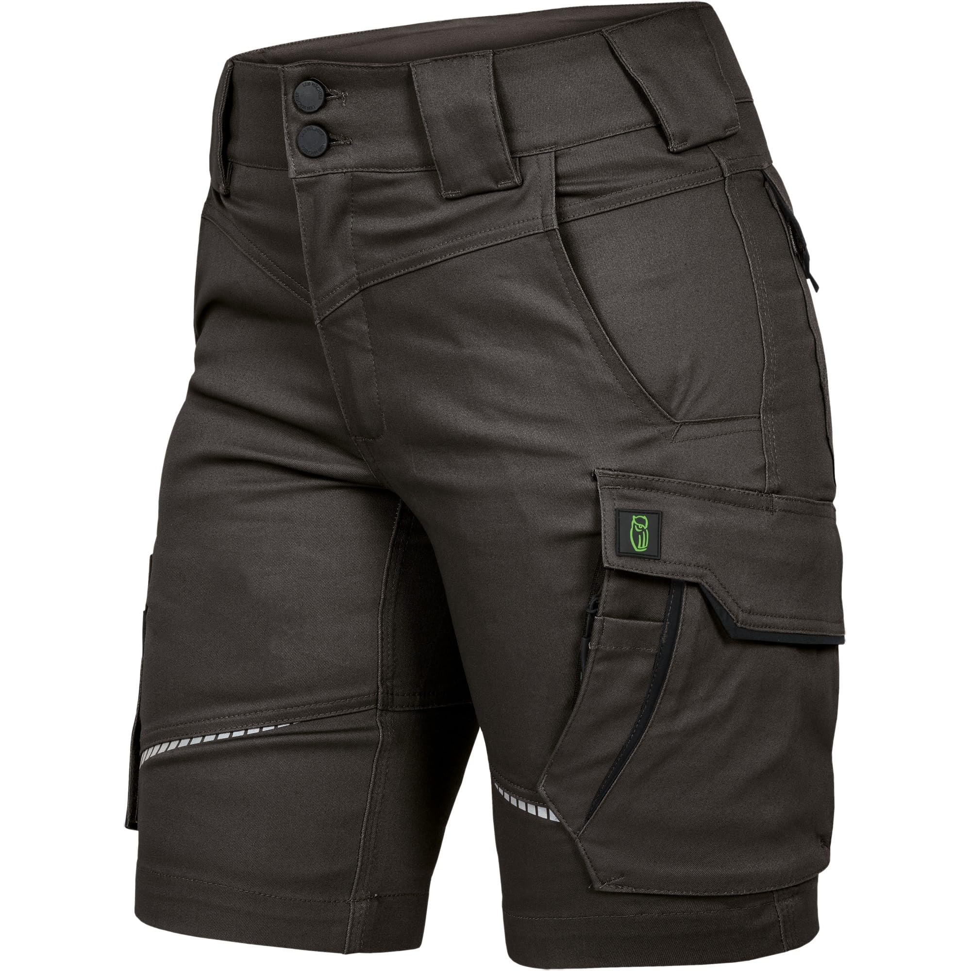 Leibwächter – Arbeitsshorts Damen Flex LINE – Robuste Cargo Hose mit Taschen – Handwerker Shorts – Berufsbekleidung – Multifunktionshose mit Reflektoren