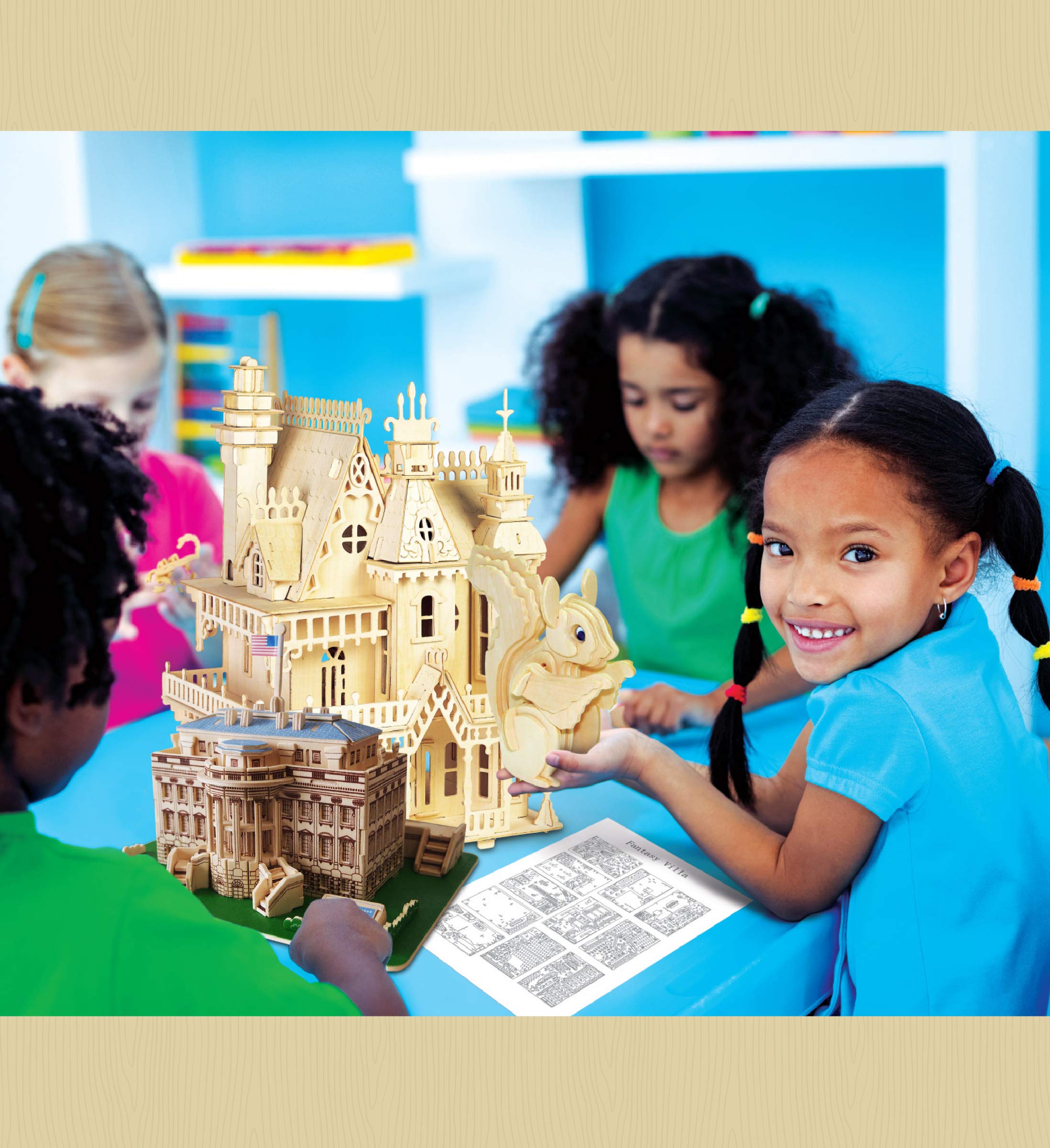 Puzzled The White House Wooden 3D Puzzle Construction Kit - Image 7
