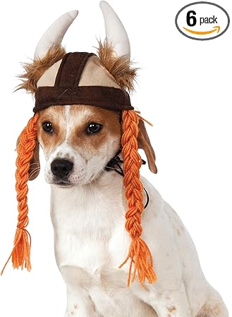 Rubie's Viking Hat with Braids for Pets, Medium/Large, Multicolor
