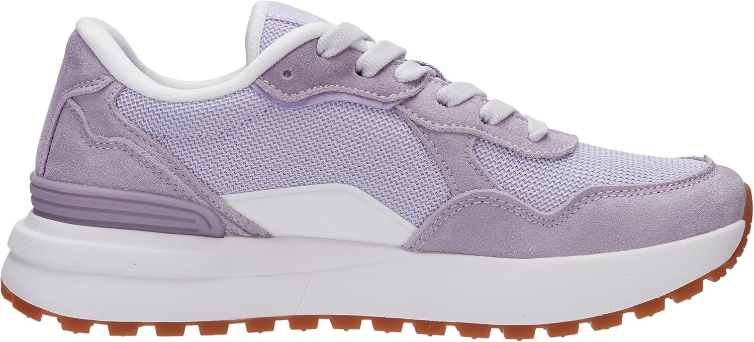 WHITIN Women's Wide Toe Box Walking Shoes, Cushioned Retro Suede Trainers for Daily Wear & Light Activity