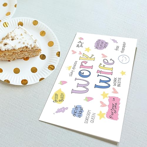 Miniatura 4 de Tarjeta de felicitación para esposa de trabajo, divertida tarjeta de cumpleaños para mejor amiga del trabajo, bonita tarjeta de despedida para