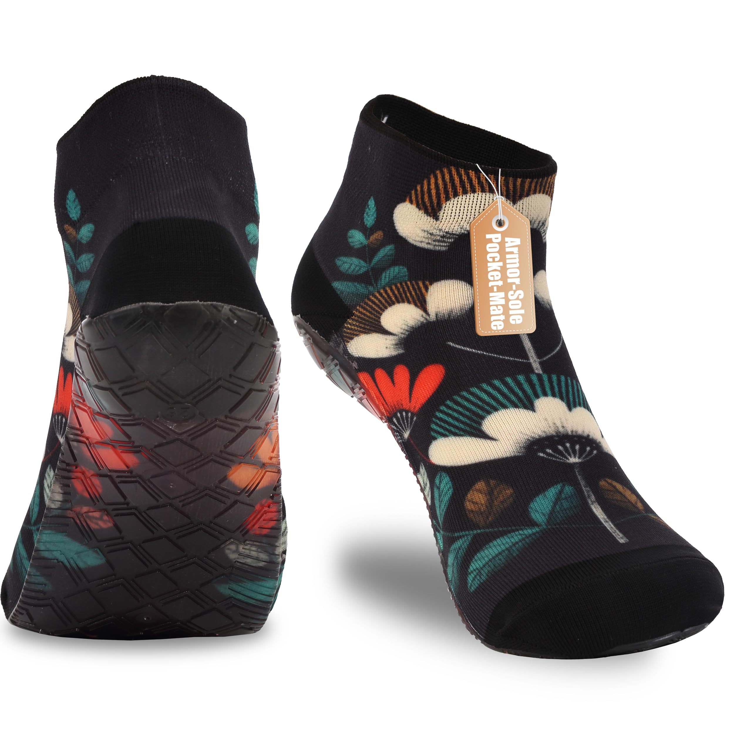 RANDY SUN Barefoot Quick-Dry Sand Beach Socks, Breathable Seamless Yoga Sock With TPE Sole