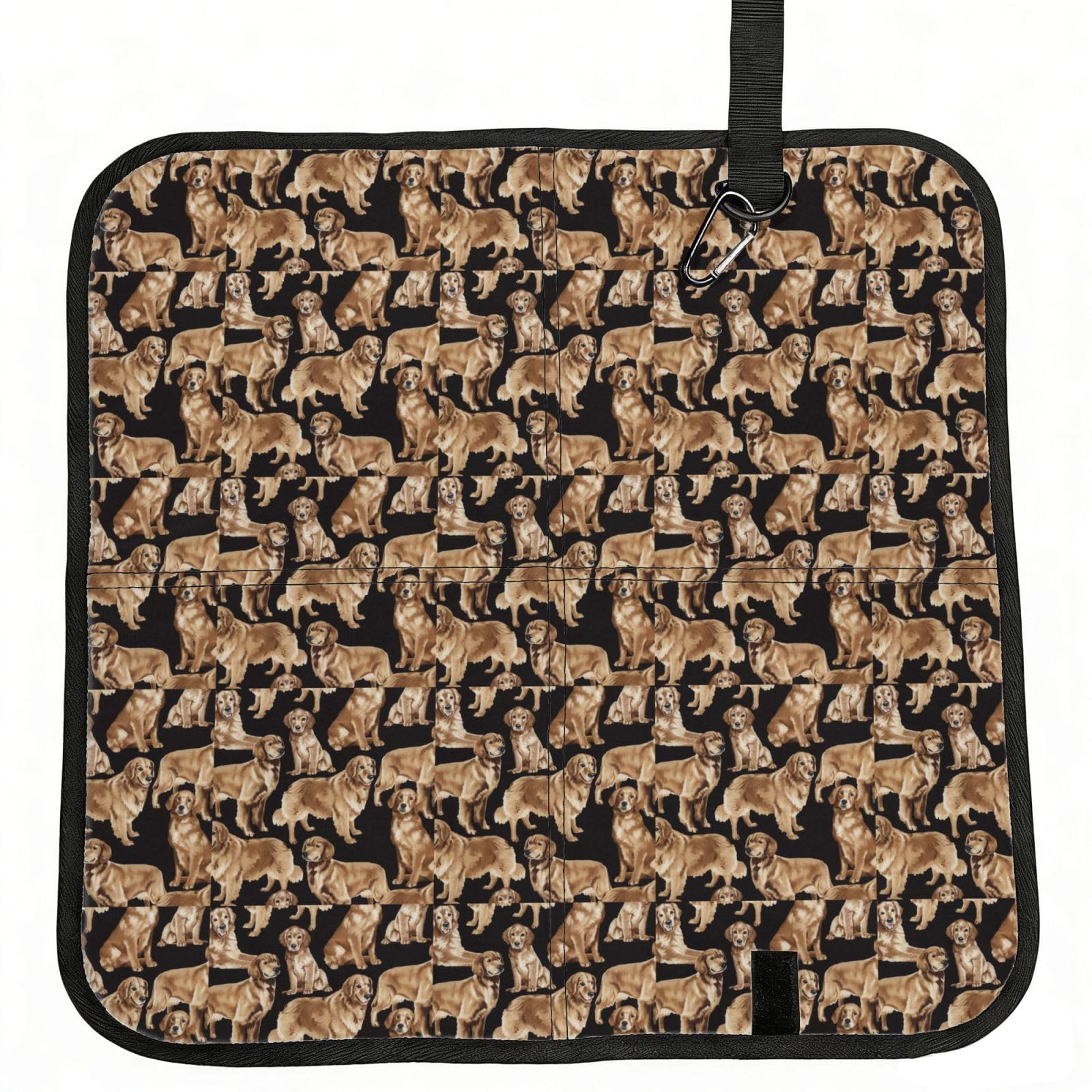 ERCgad Golden Retrievers Print Foldable Seat Cushion Portable Chair Pad Lightweight Travel Outdoor Office Home