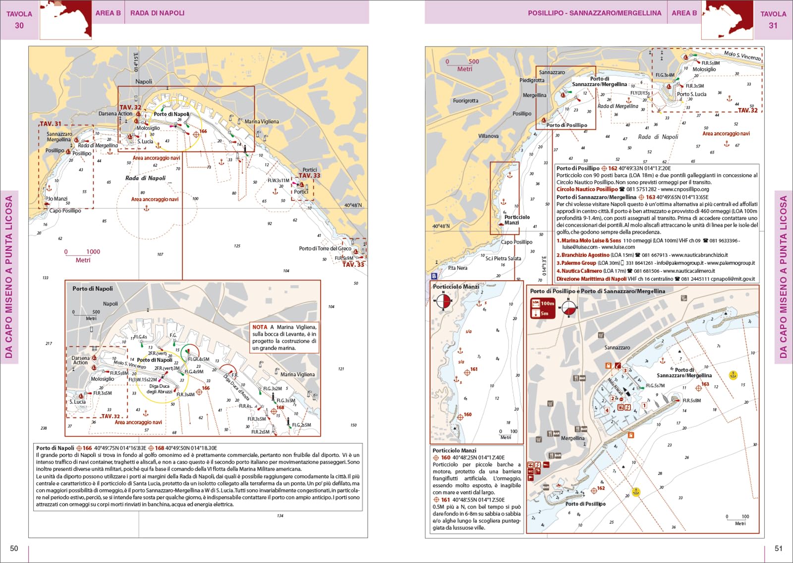 Da Capo Circeo a Punta Licosa, Isole Pontine, Isole d’Ischia e Capri. Portolano cartografico. Con versione online (Vol. 3A)