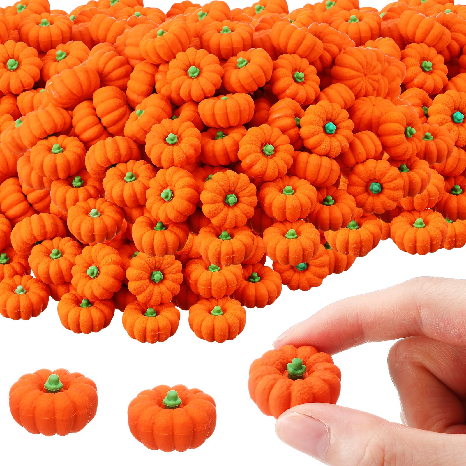 Lot De 120 Mini Gommes En Forme De Citrouille En Vrac Pour Halloween, Citrouille, Caoutchouc, Ciment, Papeterie Pour Enfants, étudiants, Enseignants, Cadeau Récompensant