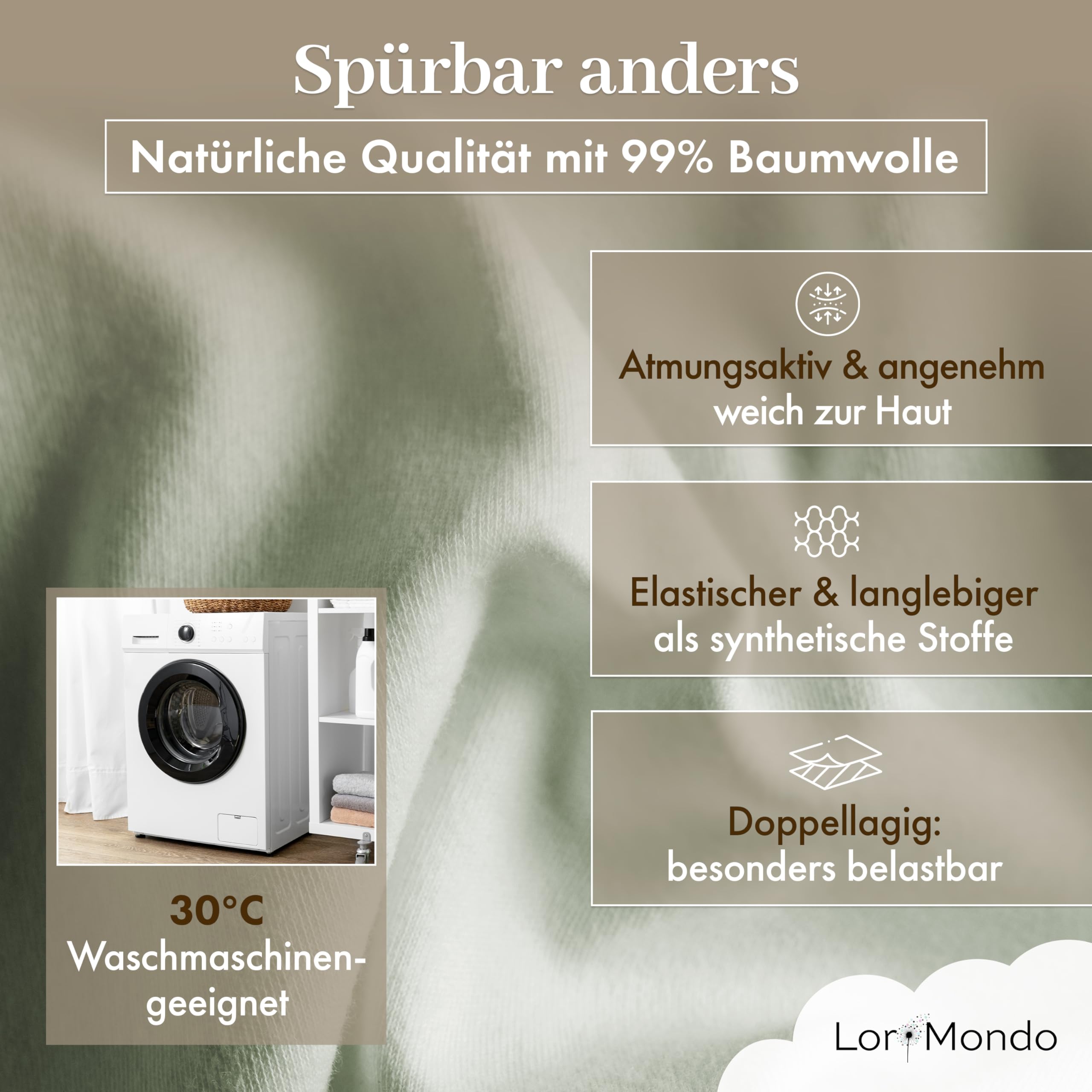 Hängeschaukel – Gemütliche Indoor Schaukel aus Baumwolle für entspannte Momente, inkl. Montageset und Baumwolltasche (Salbeigrün) - 5