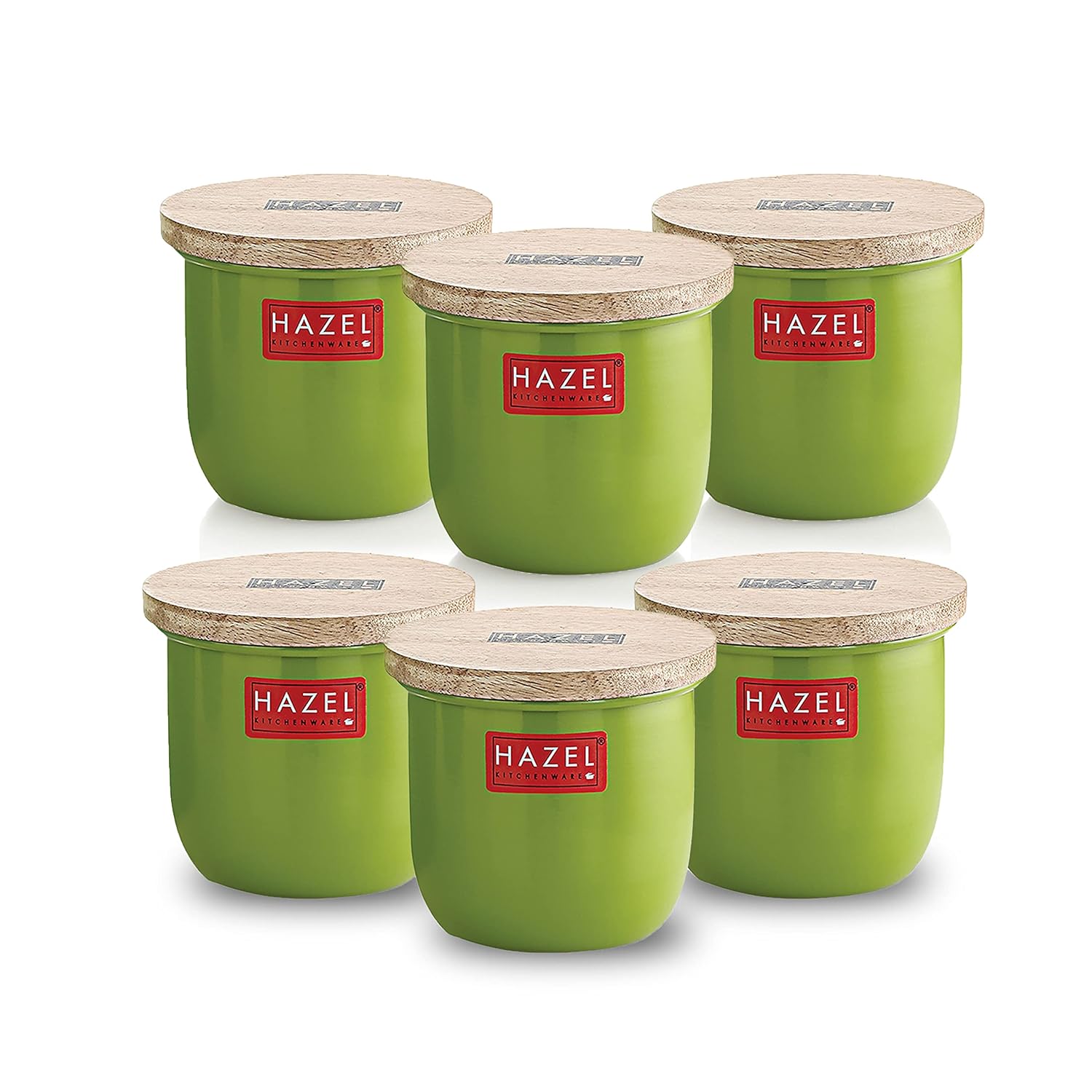 HAZEL Airtight Container for Kitchen Dry Fruits Box with Wooden Lid