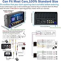 Vista 6 de Estéreo de auto doble DIN con Apple Carplay inalámbrico, Android Auto, pantalla táctil HD de 7 pulgadas con Bluetooth, receptor de audio