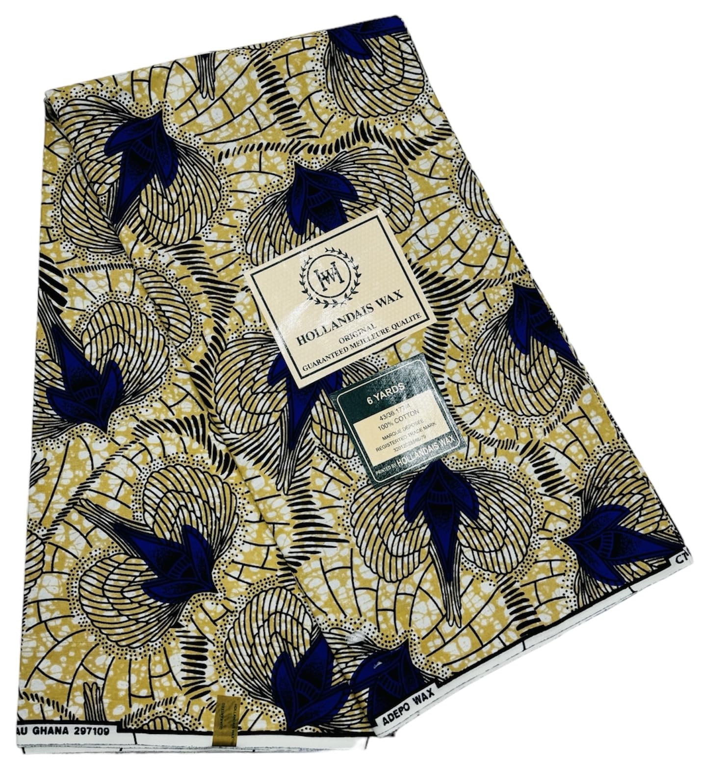 African Wax Fabrics 6 Yards 100% Cotton Ankara Print Fabric Best New Beautiful Design Multicolour Latest Fancy for Party Dress 297109