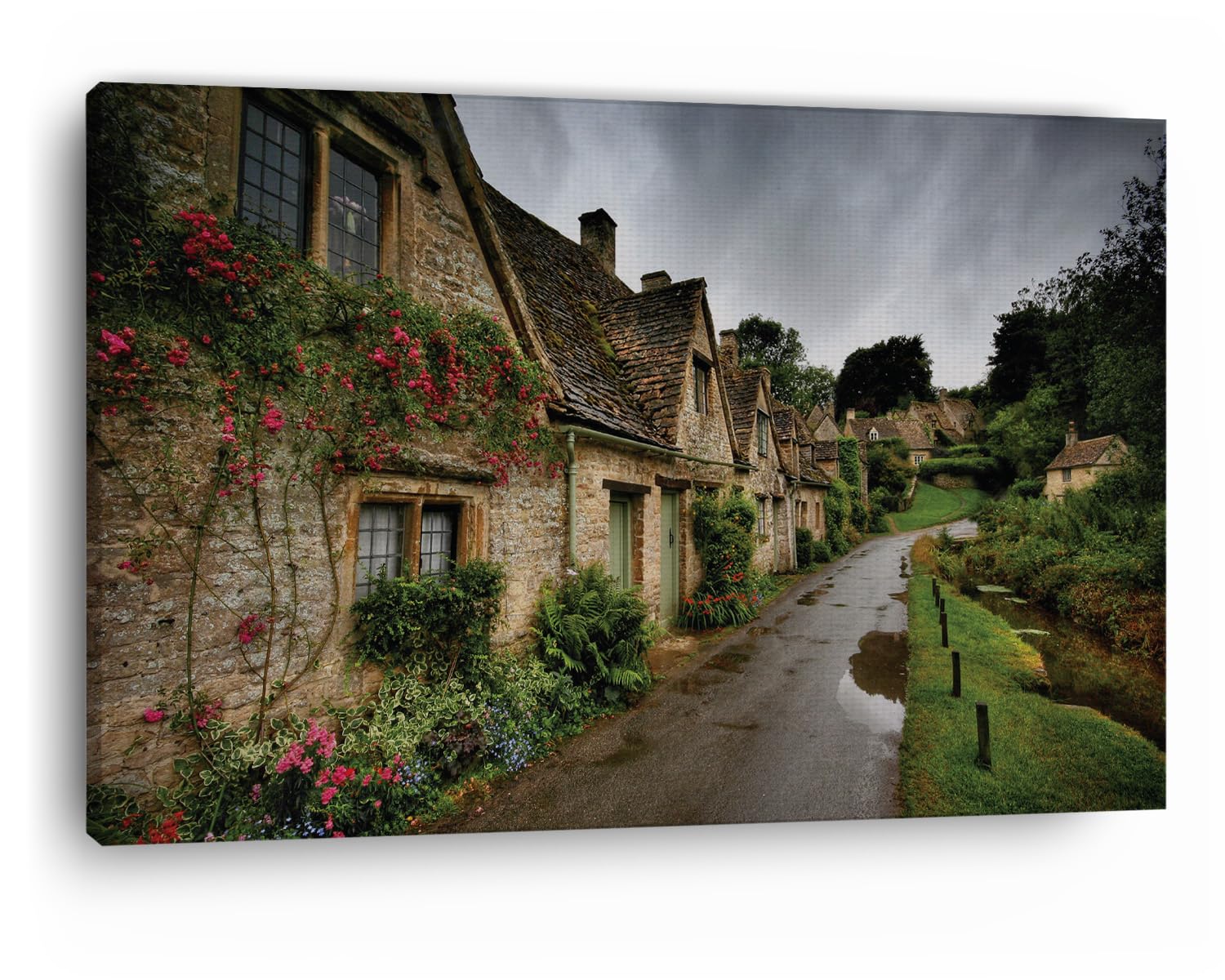 Bibury, Wooden Framed Canvas Paintings for Home Decor | Bedroom, Living Room,Wall Decoration | Wall Art Painting, CT0297, Size 16 x 24 in