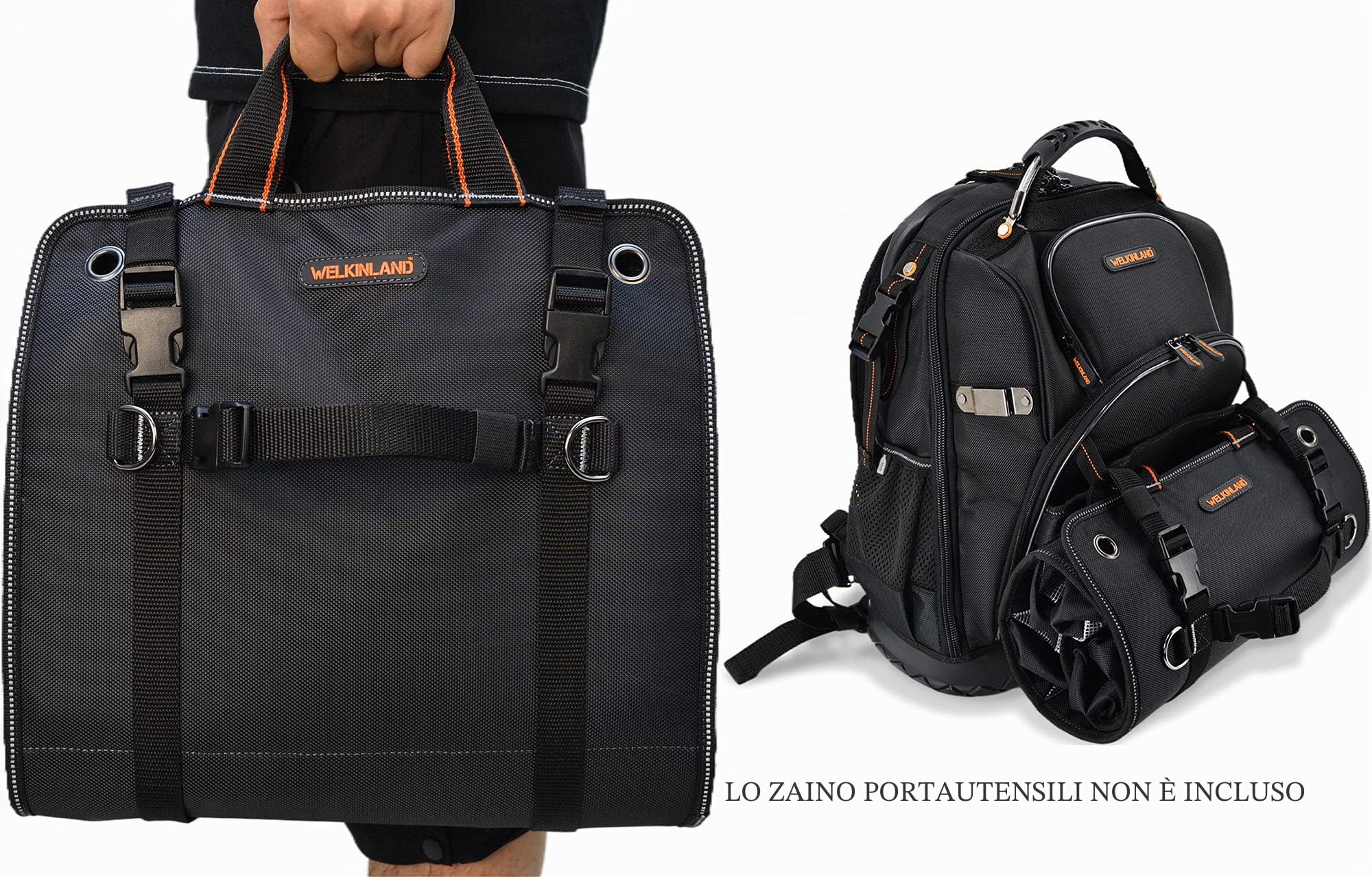 WELKINLAND Borsa arrotolabile per attrezzi da uomo, per meccanici, elettricisti e motociclisti