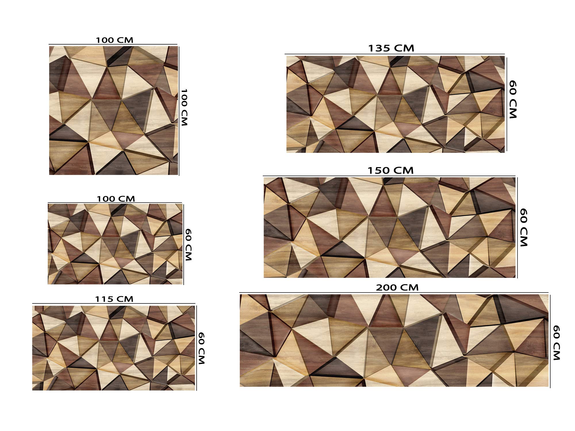 Oedim Cabecero Cama PVC Formas Geométricas Imitación Madera 150x60cm | Disponible en Varias Medidas | Cabecero Ligero, Elegante, Resistente y Económico