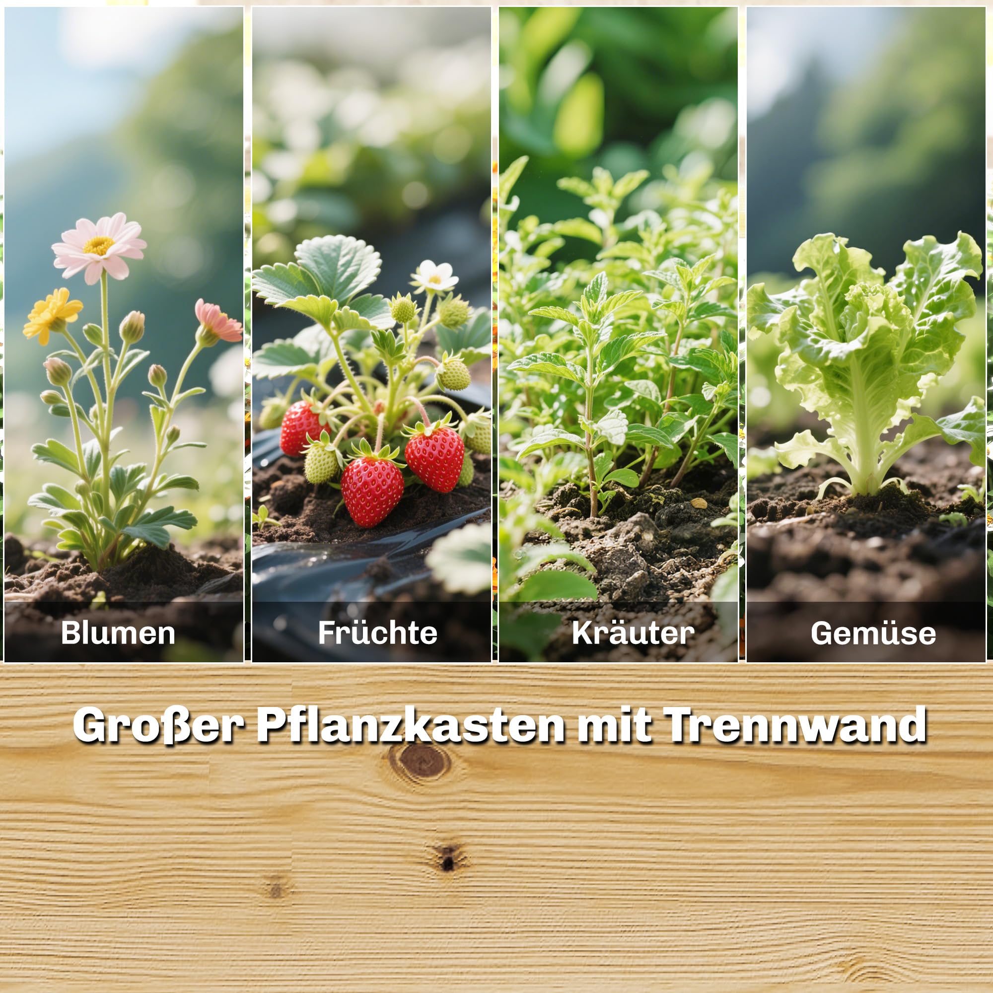 Outsunny Hochbeet mit Rankgitter Offenem Boden 240x125x102 cm Naturholz