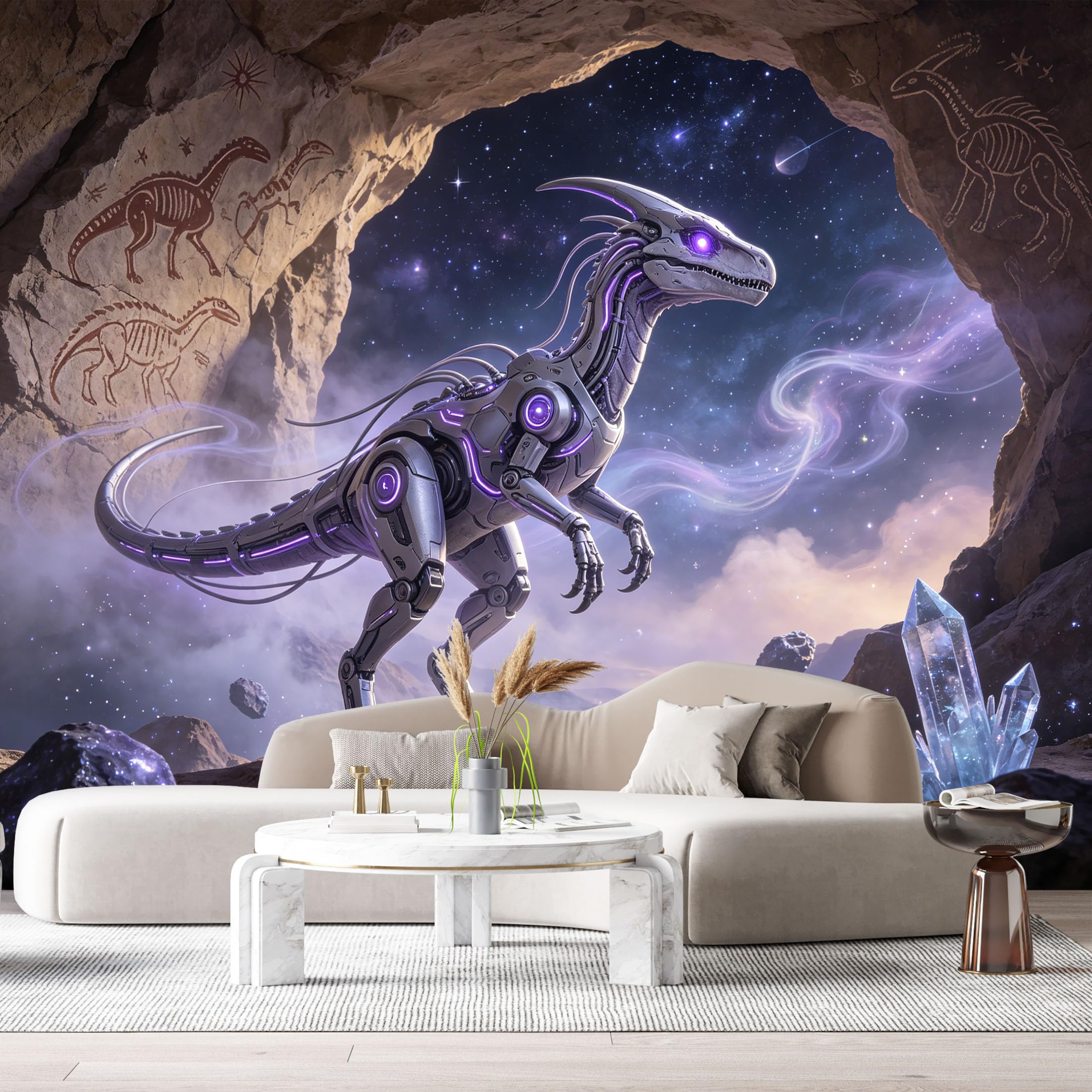 Custom Size Wall Mural Beast SciFi Robot Neon Futuristic Style 3D Textured SelfAdhesive Art Prints Removable Large Wallpaper Esports Room Game Room Tenant Room Studio