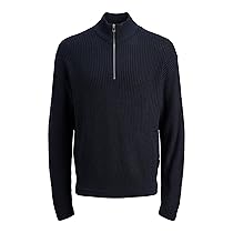 JACK & JONES Jjkaito Knit Half Zip BF, Sky Captain, L