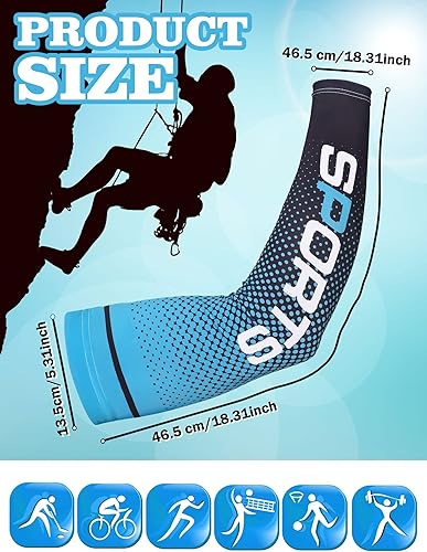 Miniatura 3 de 6 pares de mangas de protección solar UV para brazos, manga deportiva de enfriamiento antideslizante, calentadores de brazos de seda de hielo para