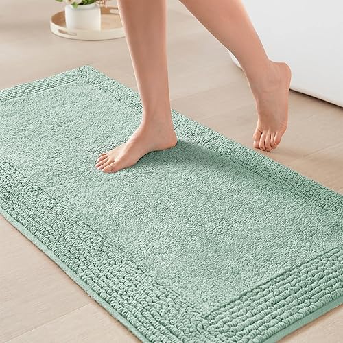 Miniatura 17 de Alfombra de baño reversible Madison Park Splendor 100% algodón copetudo de 3000 g/m² de calidad hotelera de lujo con pelo medio, absorbente, secado