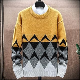 Hong Yi Fei-Shop Pullover for men, streetwear, pullover, men's fashion clothing, autumn, long-sleeved shirts, streetwear, casual, geometric pattern, wool
