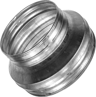Vent Systems 200 mm auf 150 mm Rohr Reduzierung-Adapter - Reduzierverbinder für HVAC-Lüftungssysteme, Lueftungsrohr, Abluftrohr, Klimaanlage Verbinder - Rundrohr Reduktion/Reduzierstueck