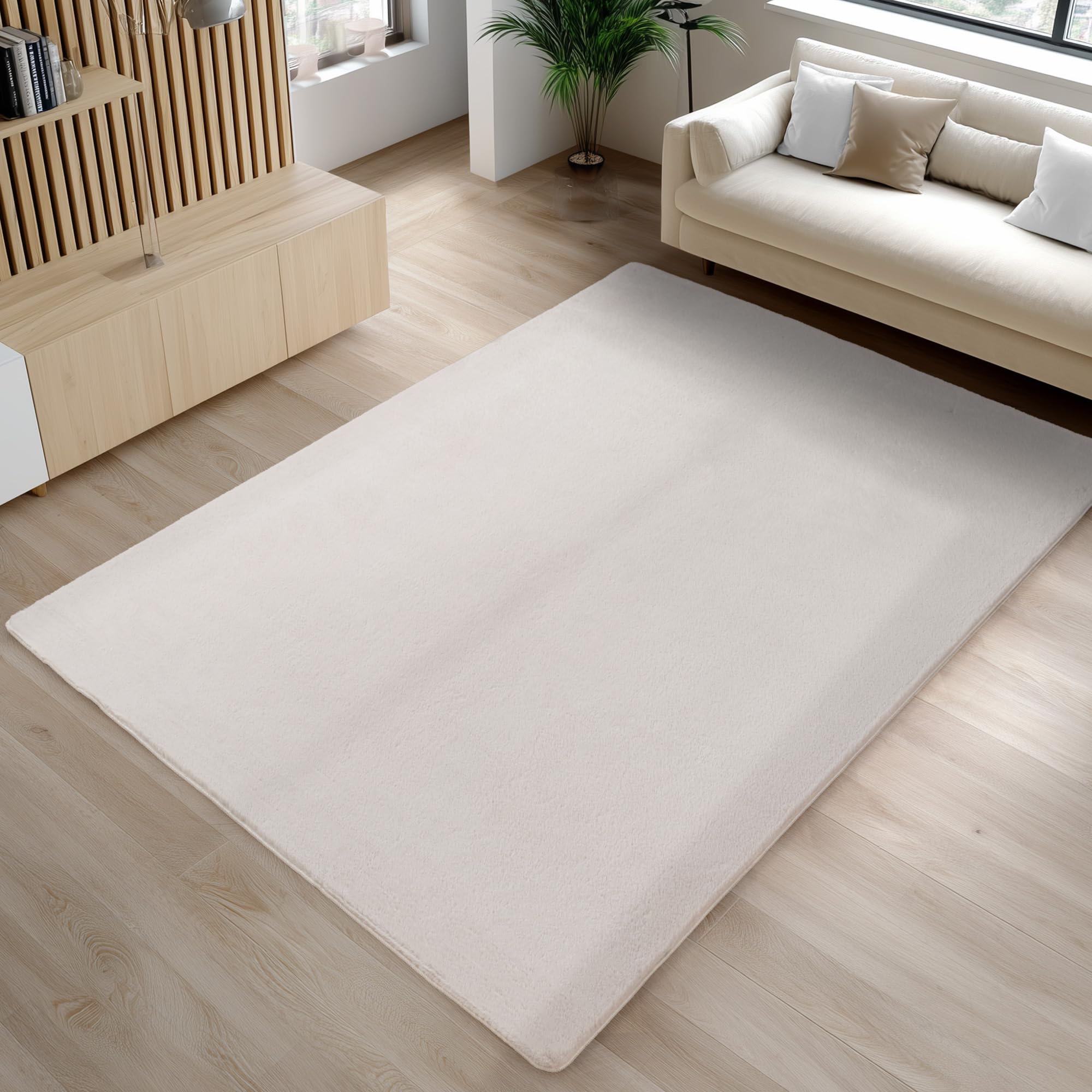 Carpetsale24 Teppich Kurzflor - Rechteckig, Rund & Läufer, waschbarer Rutschfester Teppich, weich, modernes einfarbiges Design für Wohnzimmer, Schlafzimmer, Küche & Kinderzimmer.