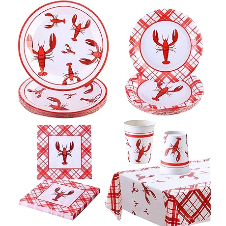 Crawfish Boil Party Supplies Set for 16