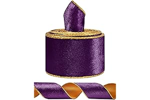 2.5-Inch Purple Velvet Ribbon for a Merry Christmas Tree Garland